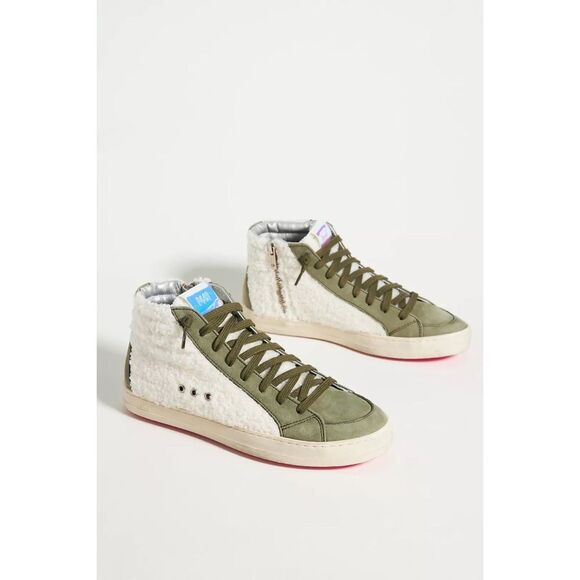 P448 Shoes - Anthropologie x P448 Skate High-Top Nubuck Sherpa Sneakers $325 Sz 40